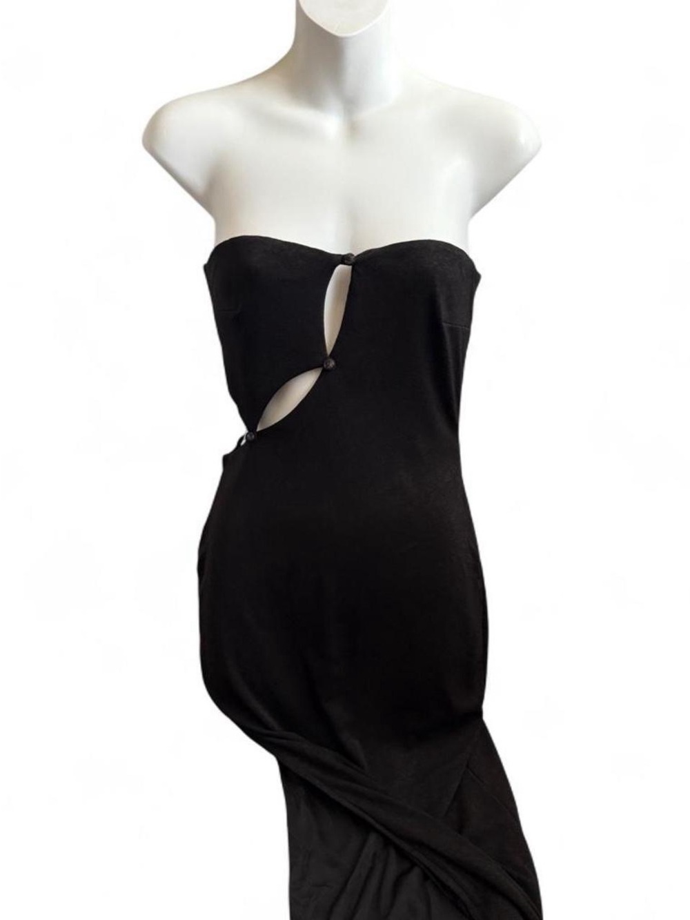 Princess Polly Strapless Black Cutout Maxi Dress